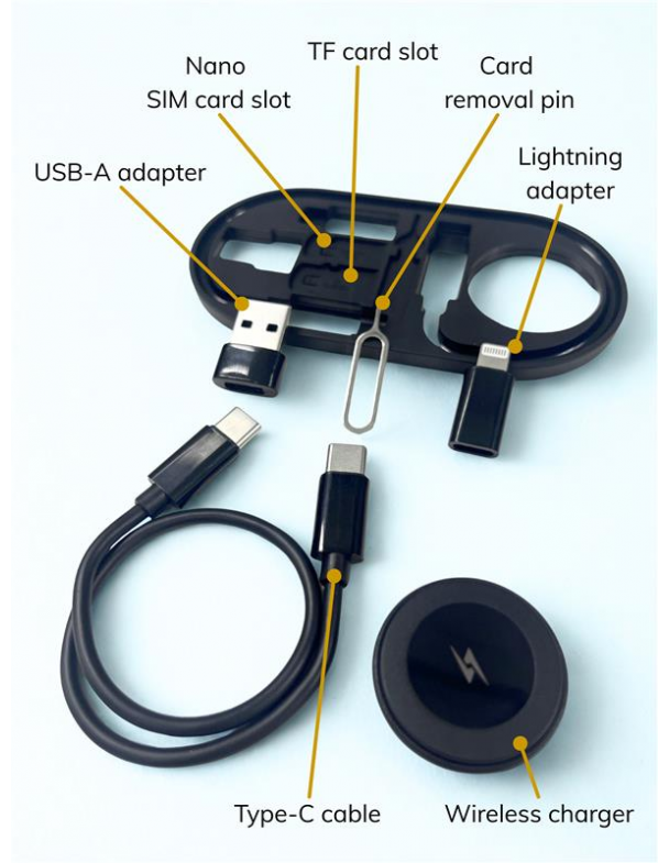HKUST 7 in 1 Multifunctional Charging Set with PU Leather Sleeve